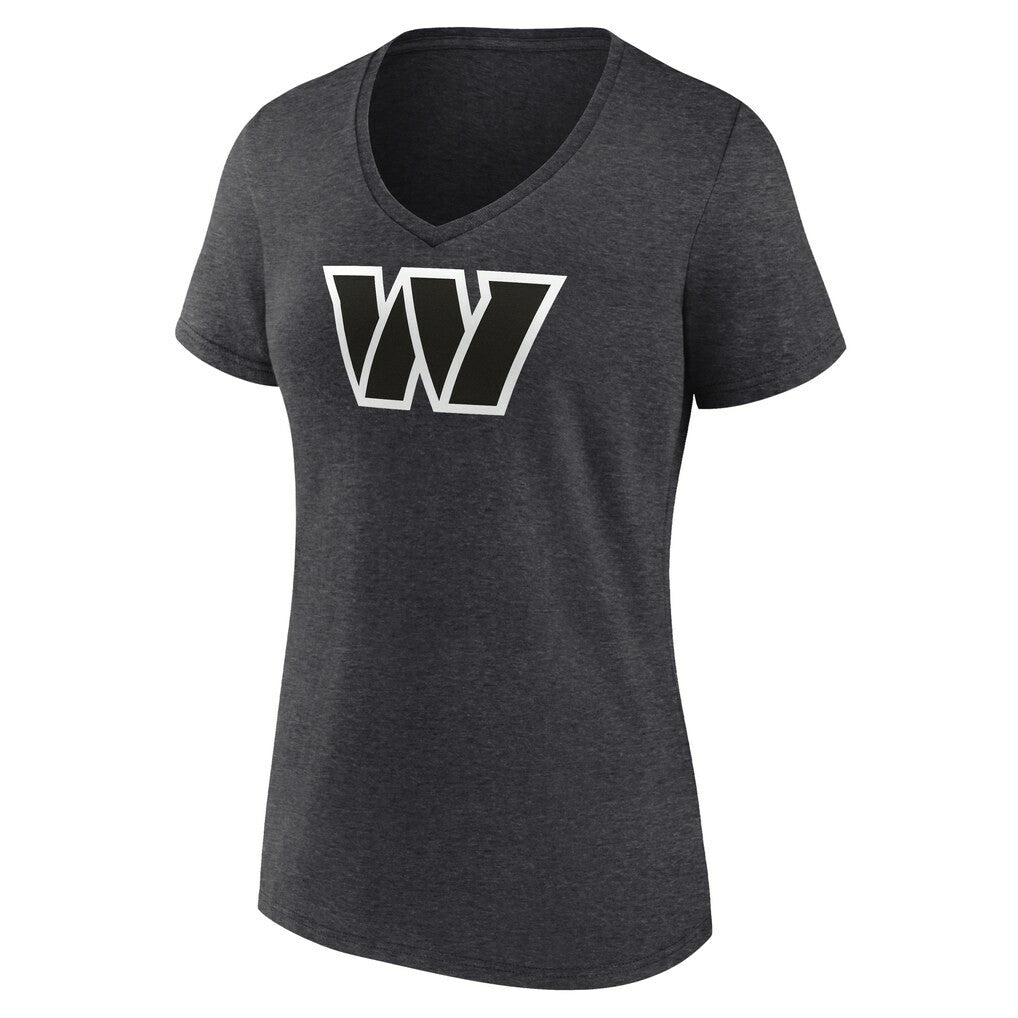 NFL Washington Commanders Women's Personalized Name & Number Monochrome V-Neck Long Sleeve T-Shirt
