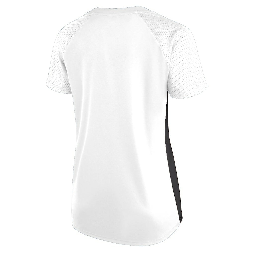 NFL Las Vegas Raiders Women's Plus Size Glitter Lace-Up V- Neck T-Shirt