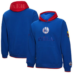 Philadelphia 76ers Hardwood Classics Team OG 3.0 Pullover Hoodie - Royal | Mitchell & Ness for sale