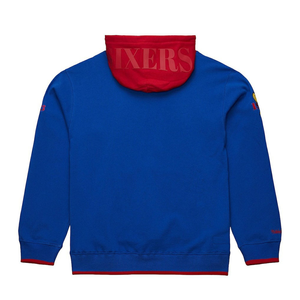 Philadelphia 76ers Hardwood Classics Team OG 3.0 Pullover Hoodie - Royal | Mitchell & Ness for sale