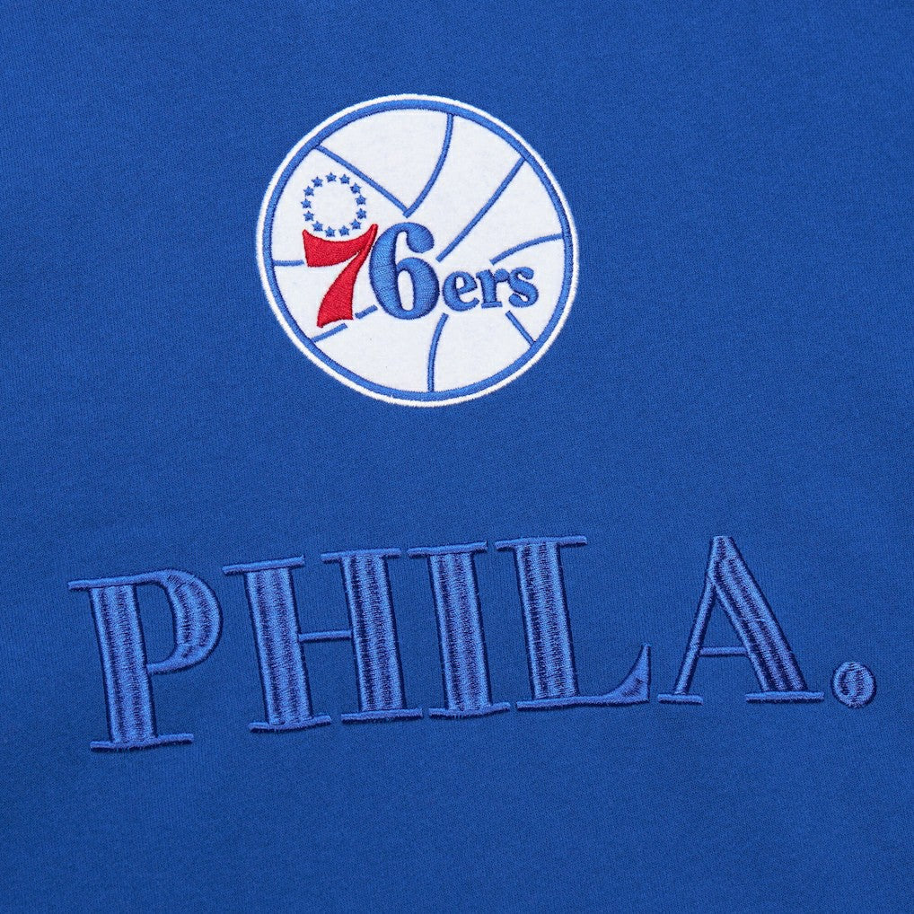 Philadelphia 76ers Hardwood Classics Team OG 3.0 Pullover Hoodie - Royal | Mitchell & Ness for sale