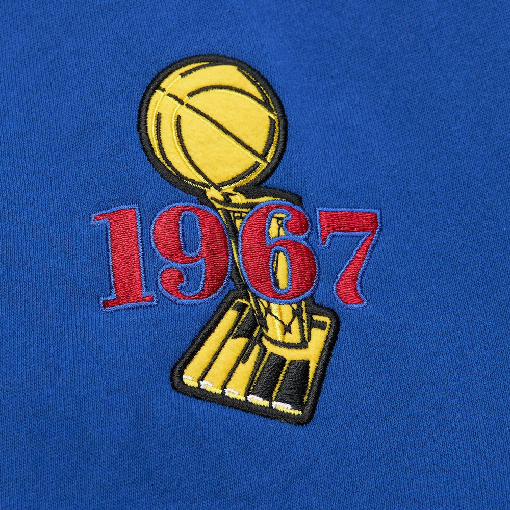 Philadelphia 76ers Hardwood Classics Team OG 3.0 Pullover Hoodie - Royal | Mitchell & Ness for sale