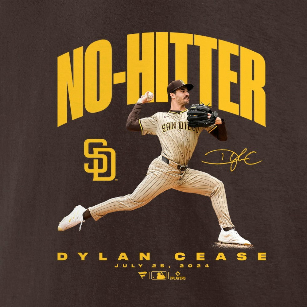 Dylan Cease San Diego Padres No-Hitter T-Shirt - Brown