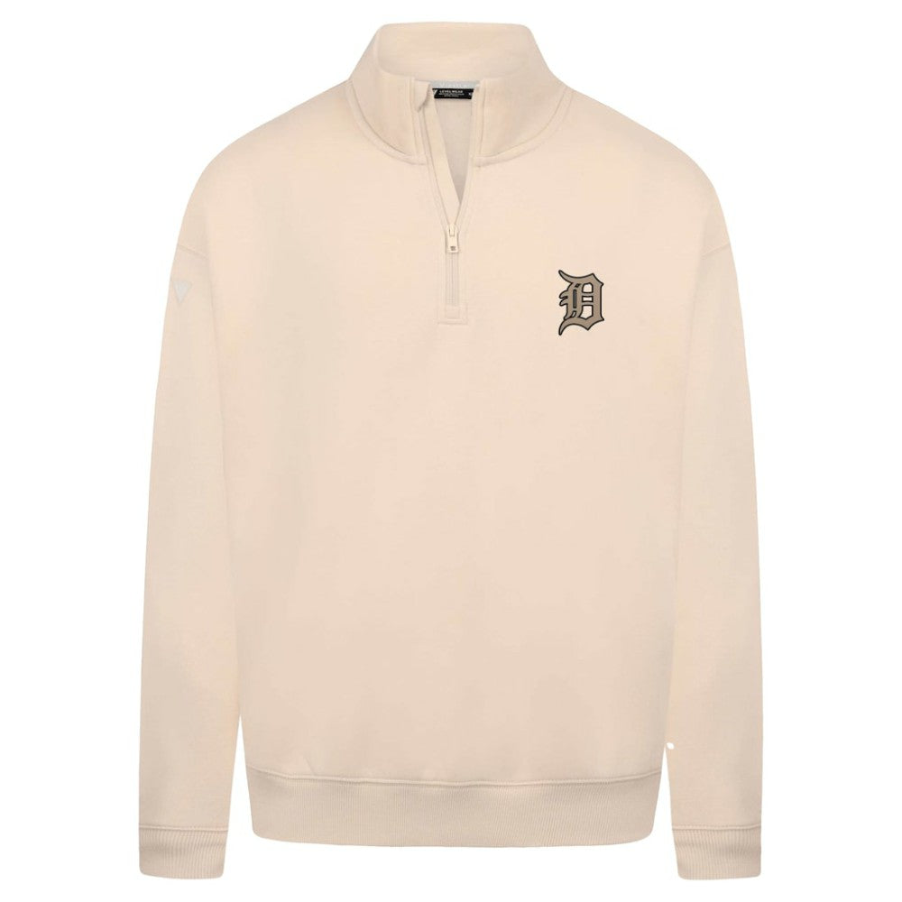 Detroit Tigers Levelwear Murray Quarter-Zip Sweatshirt - Khaki