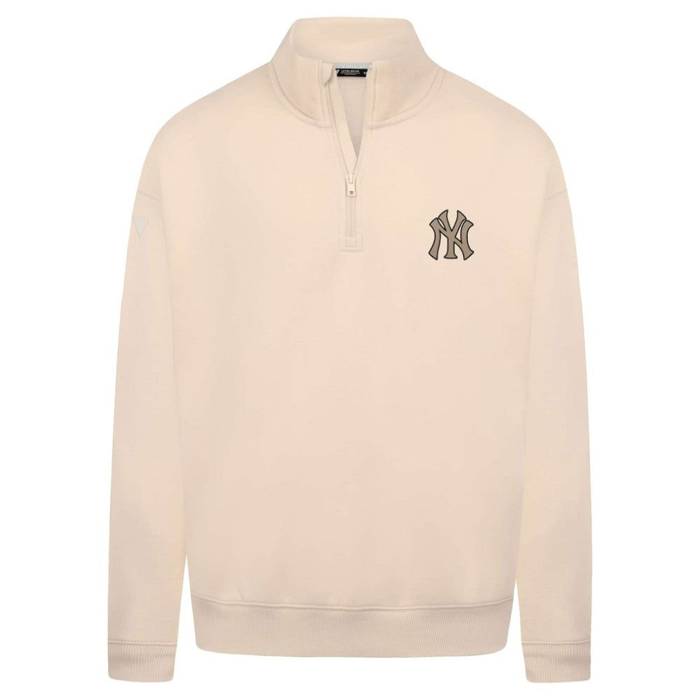 New York Yankees Levelwear Murray Quarter-Zip Sweatshirt - Khaki