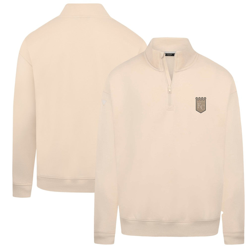Kansas City Royals Levelwear Murray Quarter-Zip Sweatshirt - Khaki