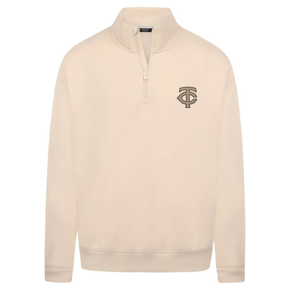 Minnesota Twins Levelwear Murray Quarter-Zip Sweatshirt - Khaki