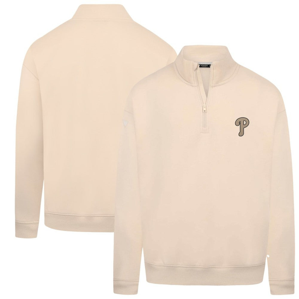 Philadelphia Phillies Levelwear Murray Quarter-Zip Sweatshirt - Khaki