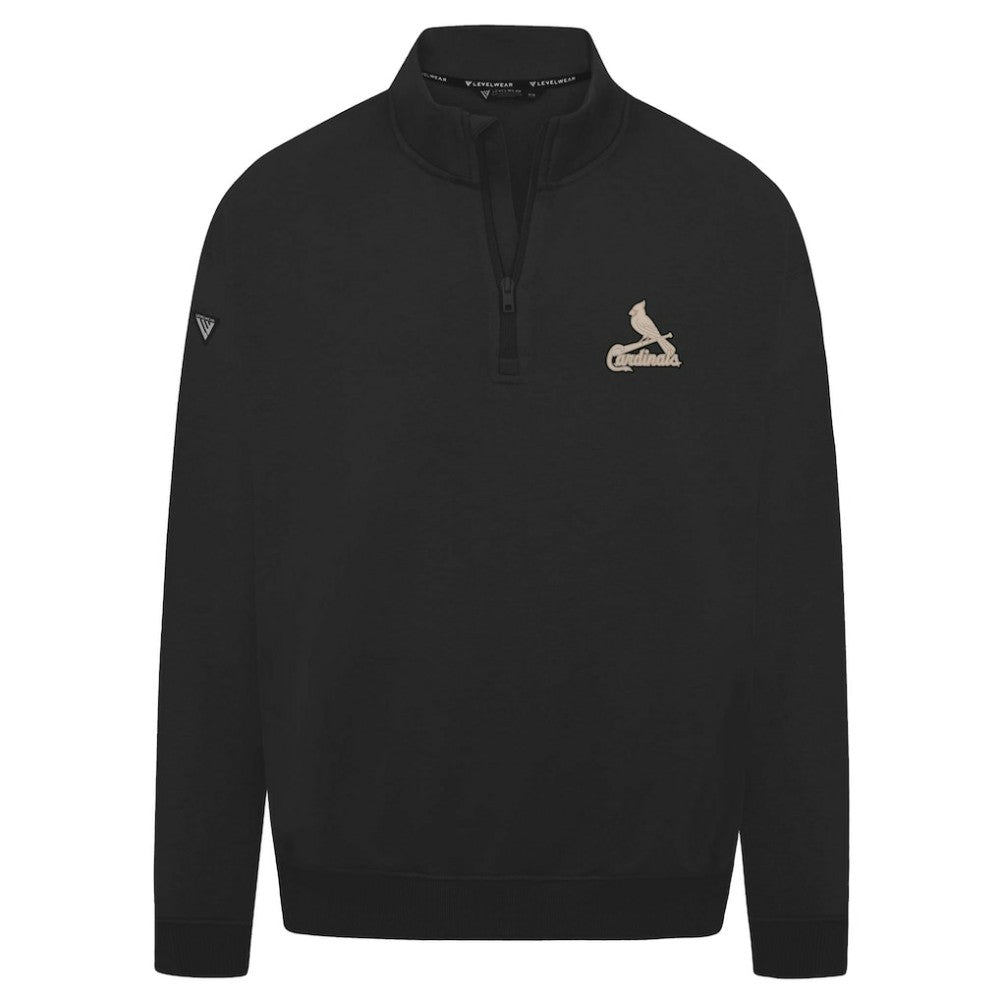 St. Louis Cardinals Levelwear Murray Quarter-Zip Sweatshirt - Black