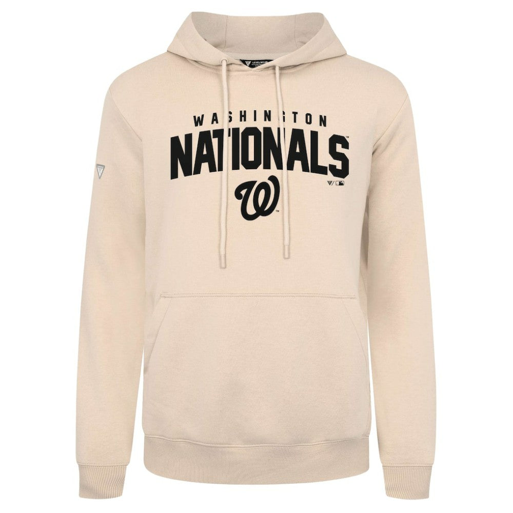 Washington Nationals Levelwear Podium Team Arch Pullover Hoodie - Khaki