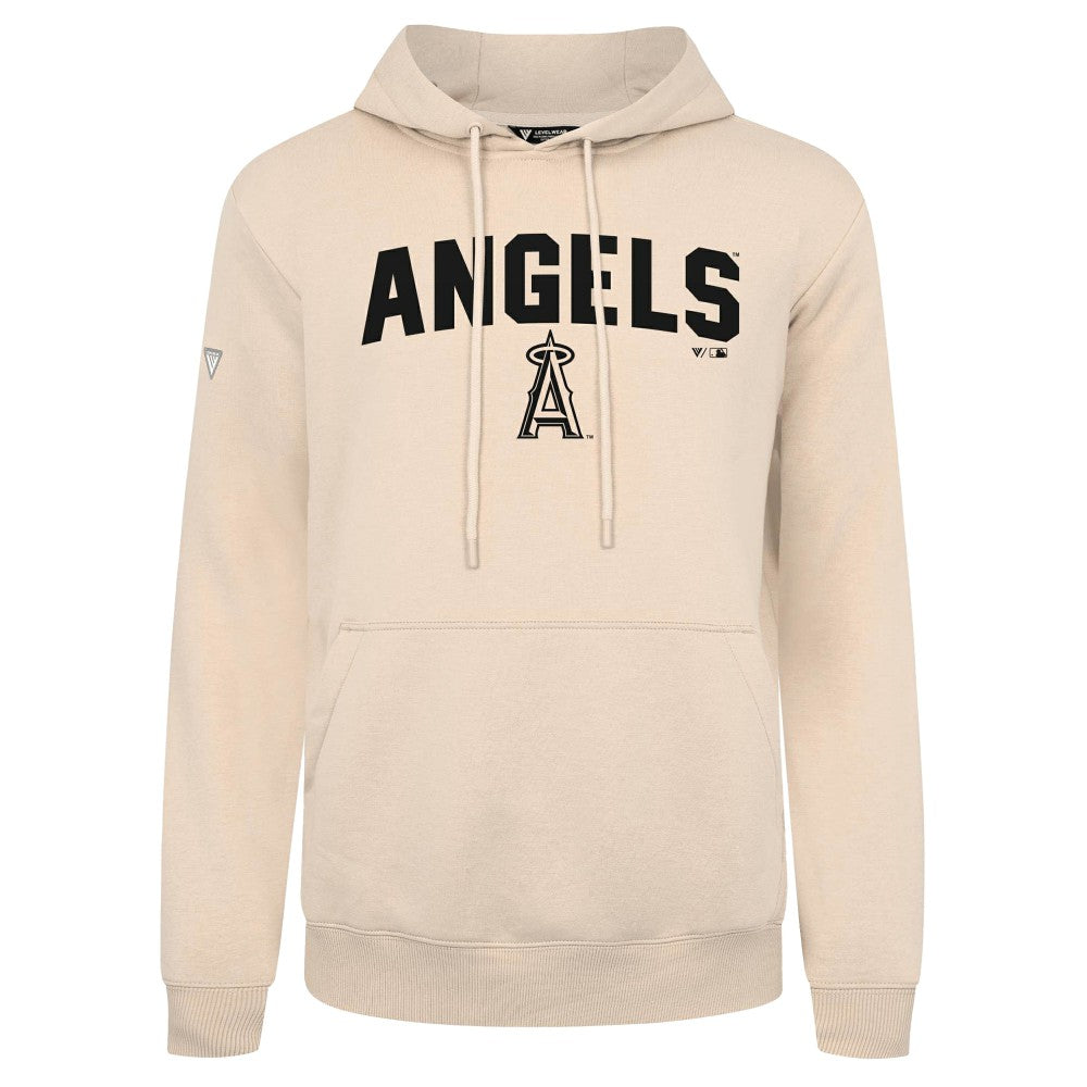 Los Angeles Angels Levelwear Podium Team Arch Pullover Hoodie - Khaki