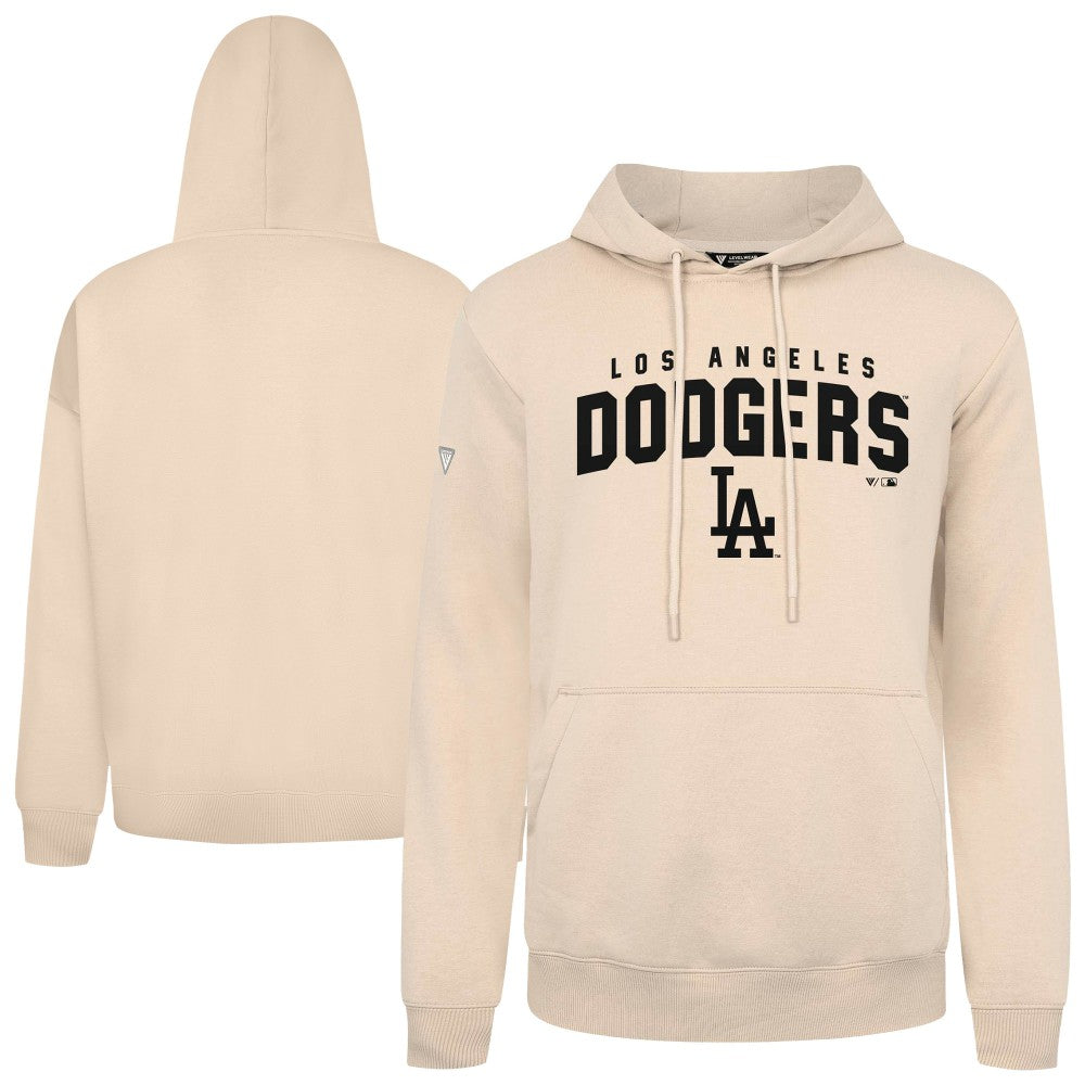 Los Angeles Dodgers Levelwear Podium Team Arch Pullover Hoodie - Khaki
