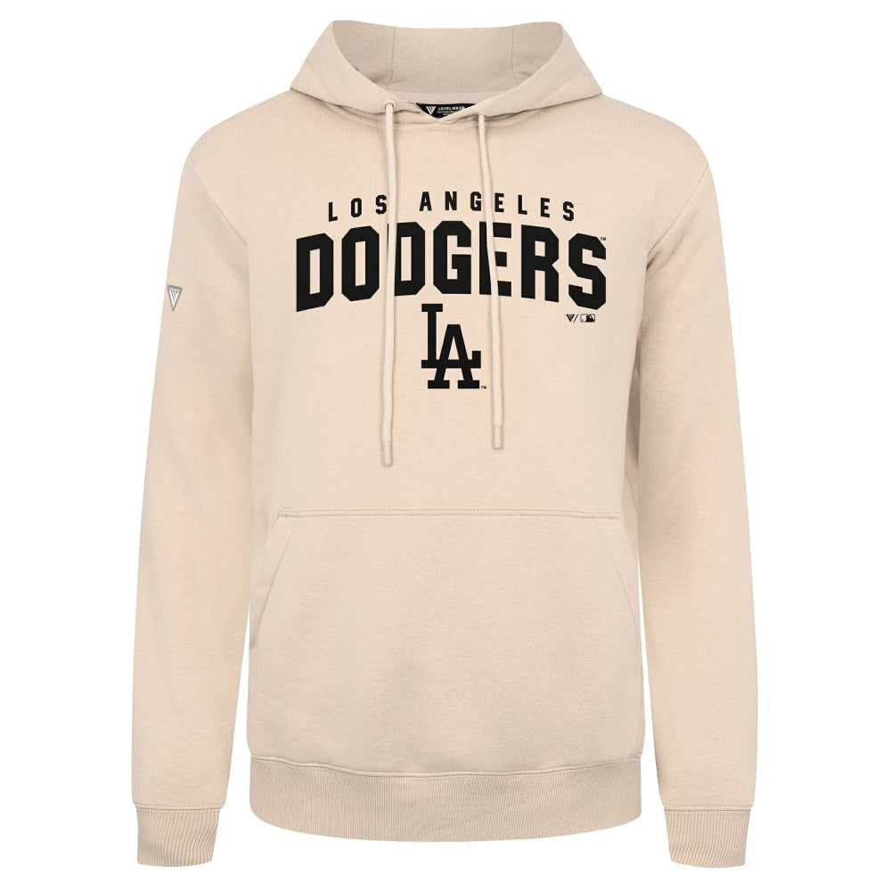 Los Angeles Dodgers Levelwear Podium Team Arch Pullover Hoodie - Khaki