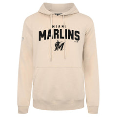 Miami Marlins Levelwear Podium Team Arch Pullover Hoodie - Khaki