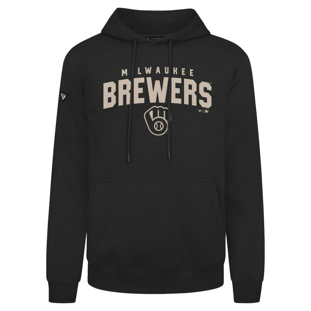 Milwaukee Brewers Levelwear Podium Team Arch Pullover Hoodie - Black