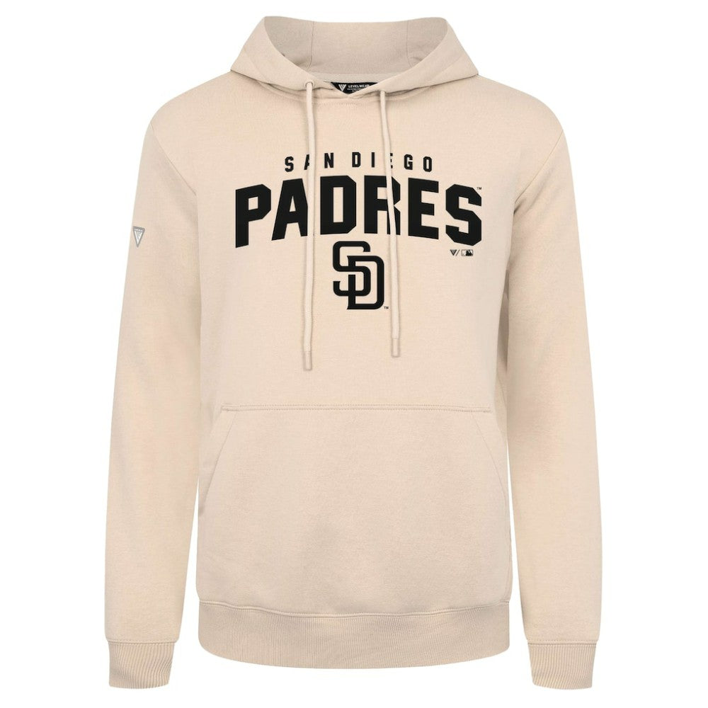 San Diego Padres Levelwear Podium Team Arch Pullover Hoodie - Khaki