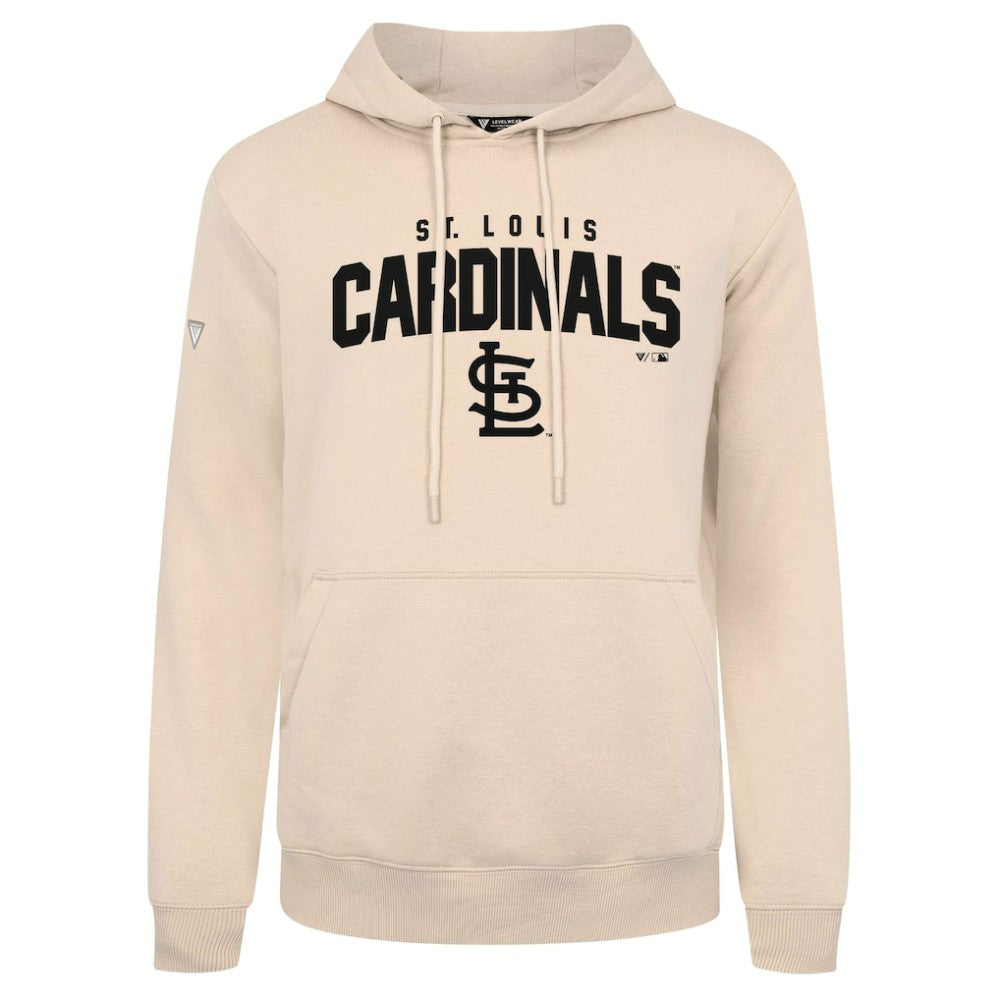 St. Louis Cardinals Levelwear Podium Team Arch Pullover Hoodie - Khaki