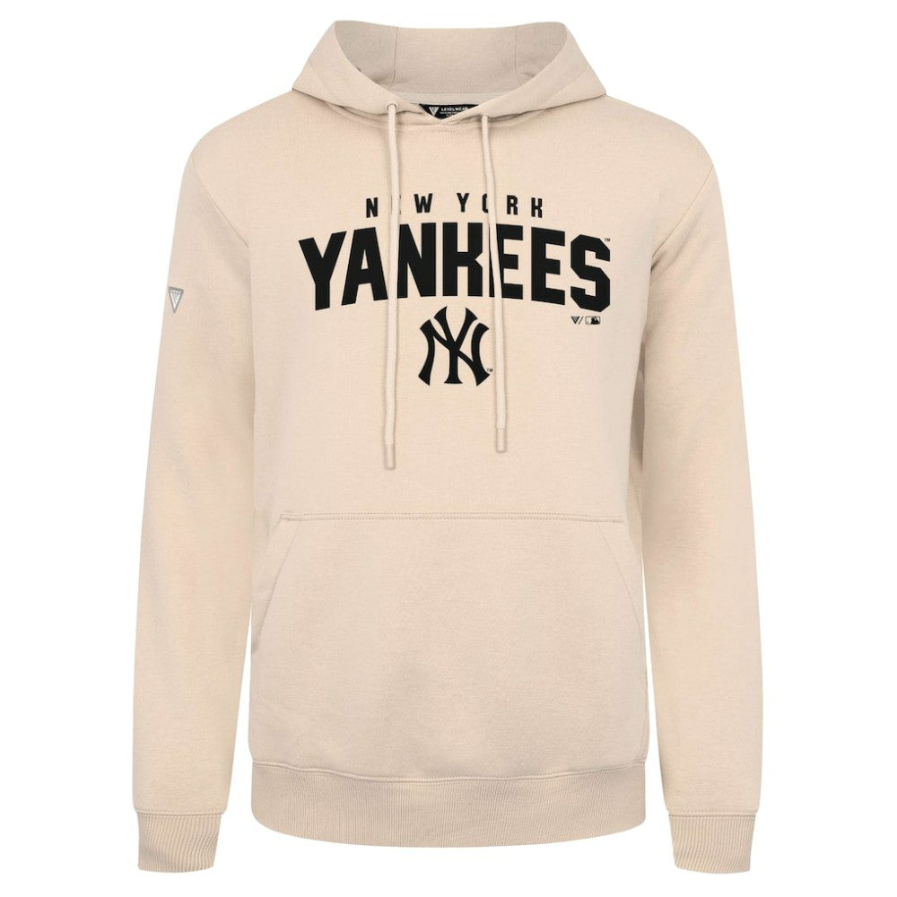 New York Yankees Levelwear Podium Team Arch Pullover Hoodie - Khaki