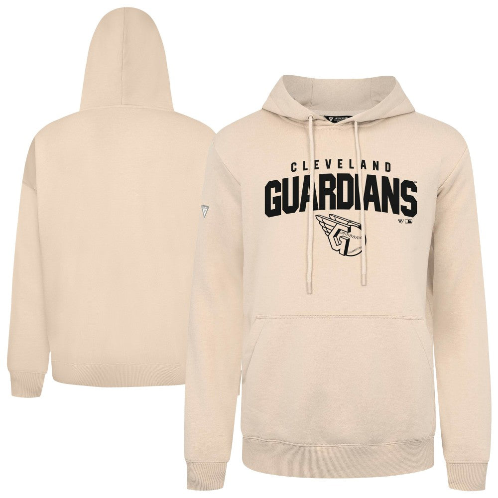 Cleveland Guardians Levelwear Podium Team Arch Pullover Hoodie - Khaki