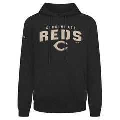 Cincinnati Reds Levelwear Podium Team Arch Pullover Hoodie - Black