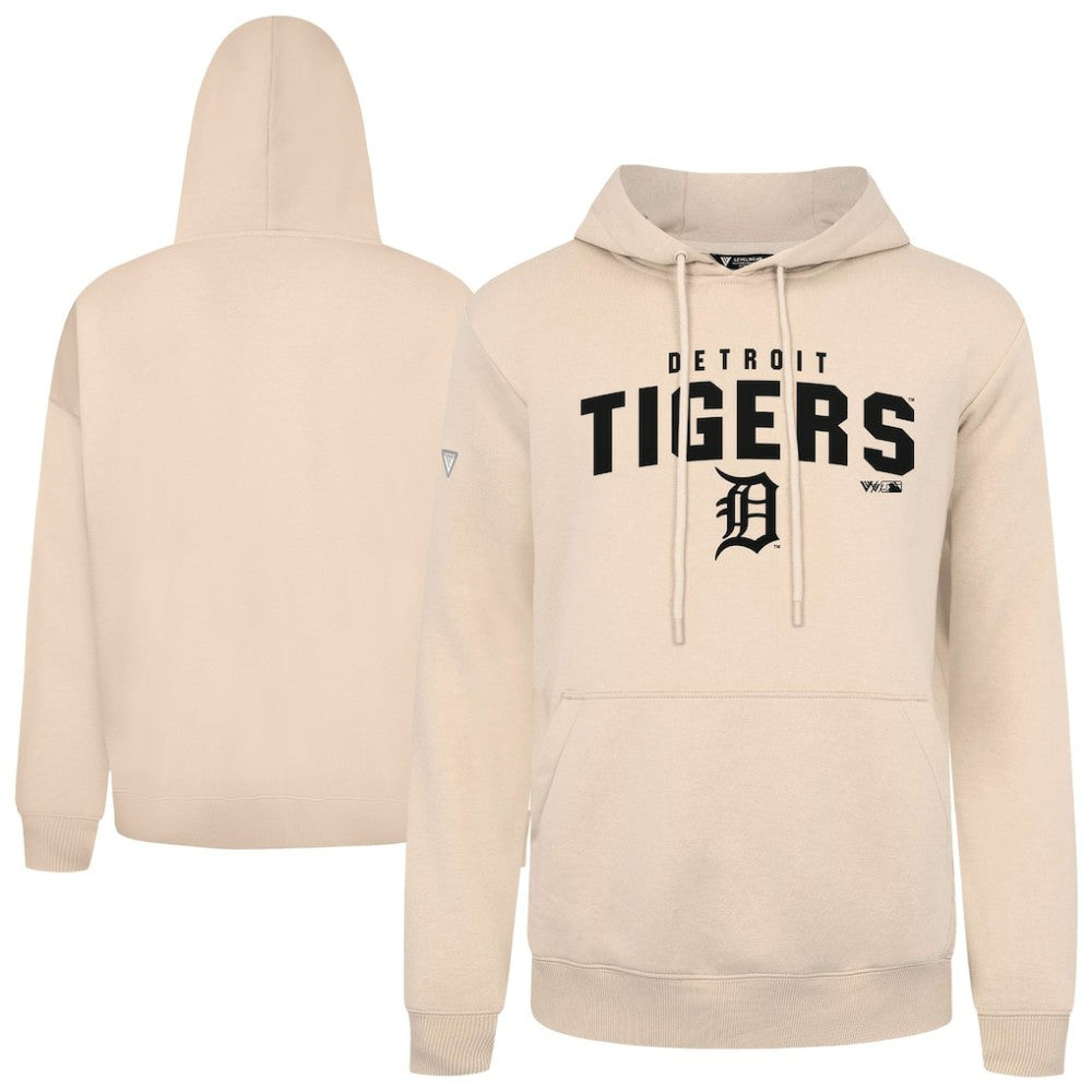 Detroit Tigers Levelwear Podium Team Arch Pullover Hoodie - Khaki