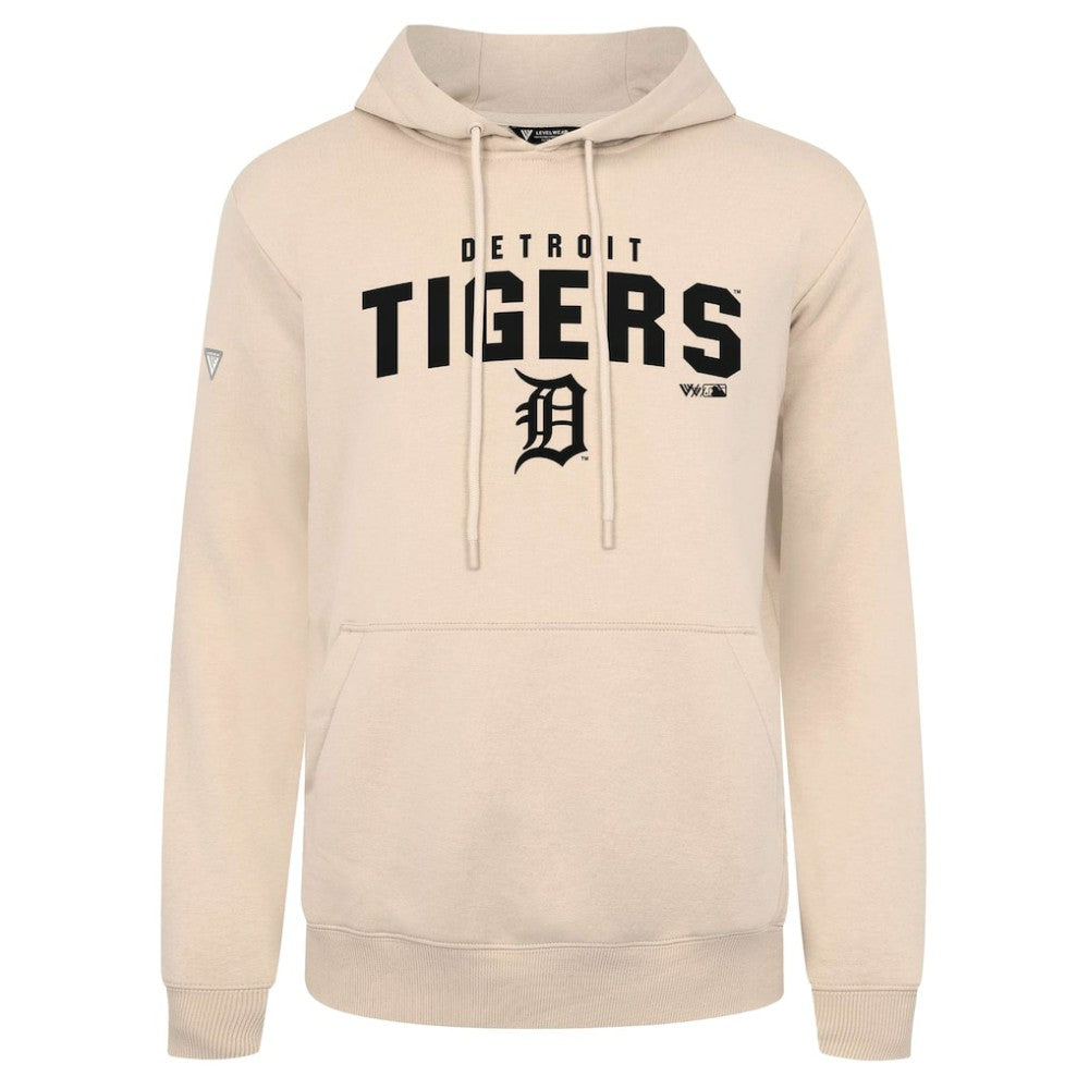 Detroit Tigers Levelwear Podium Team Arch Pullover Hoodie - Khaki