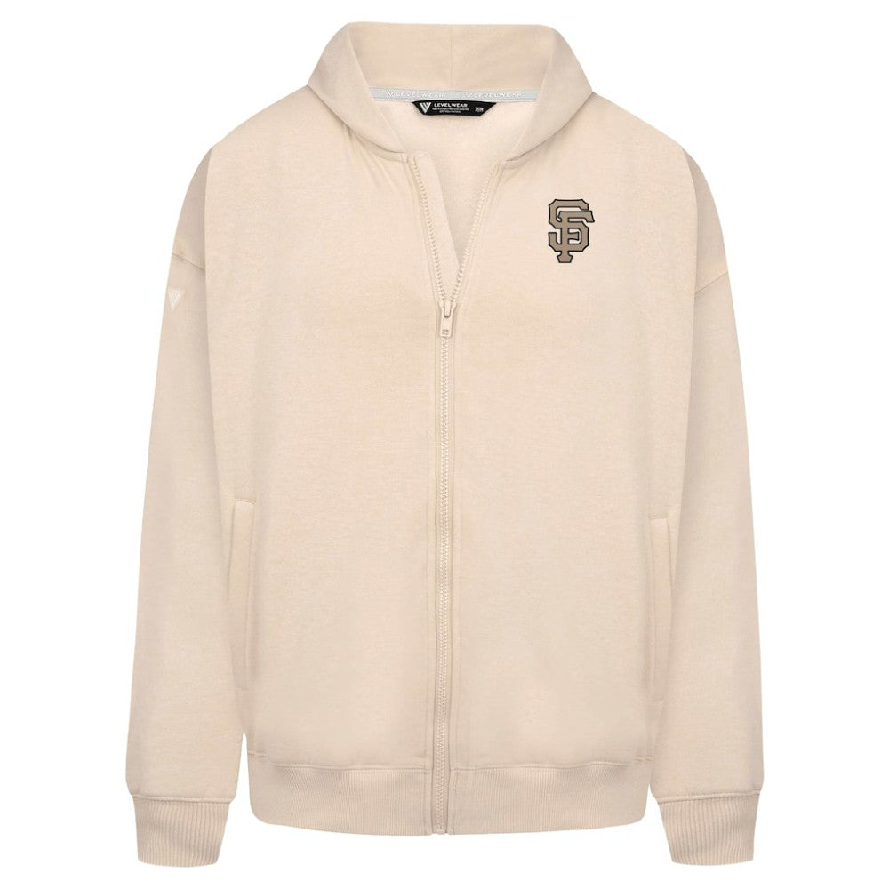 San Francisco Giants Levelwear Uphill Oversized Full-Zip Hoodie - Khaki