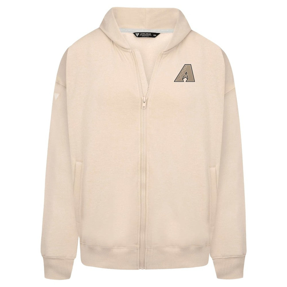 Arizona Diamondbacks Levelwear Uphill Oversized Full-Zip Hoodie - Khaki