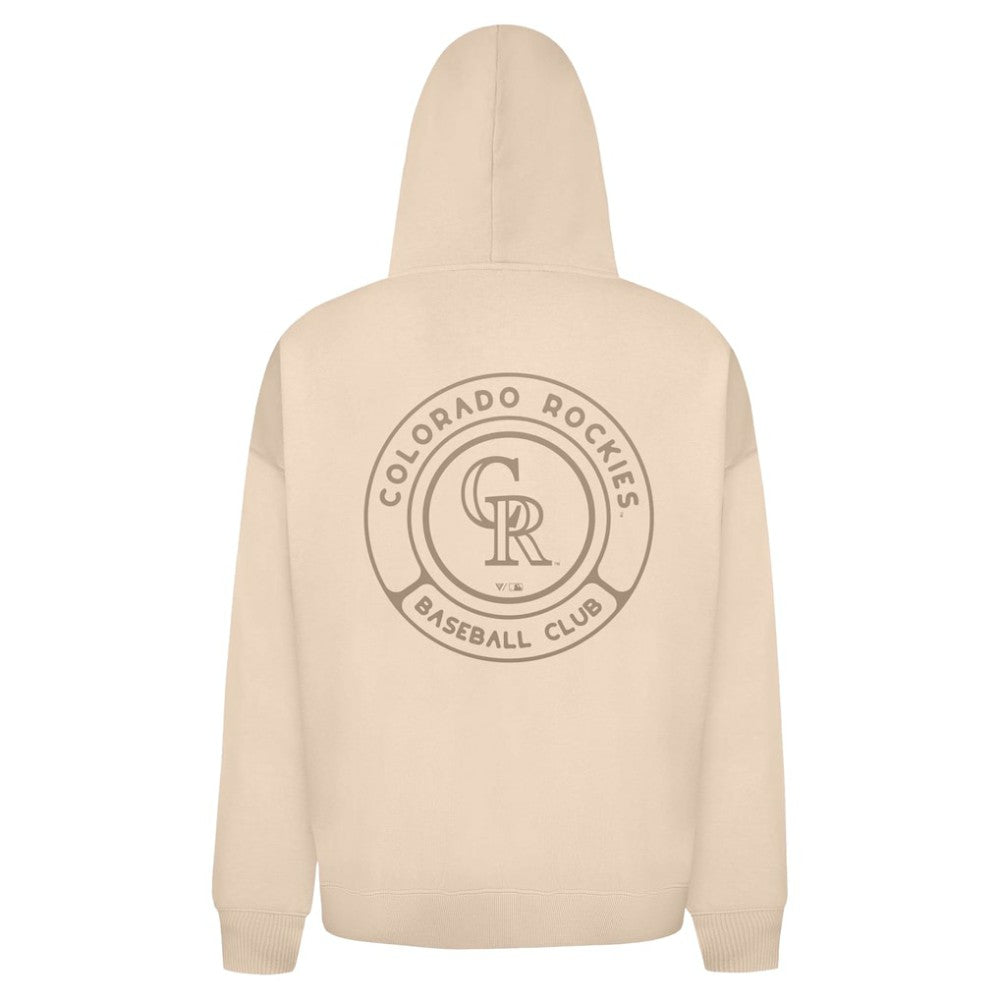 Colorado Rockies Levelwear Uphill Oversized Full-Zip Hoodie - Khaki