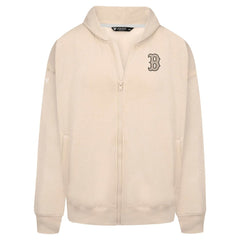 Boston Red Sox Levelwear Uphill Oversized Full-Zip Hoodie - Khaki