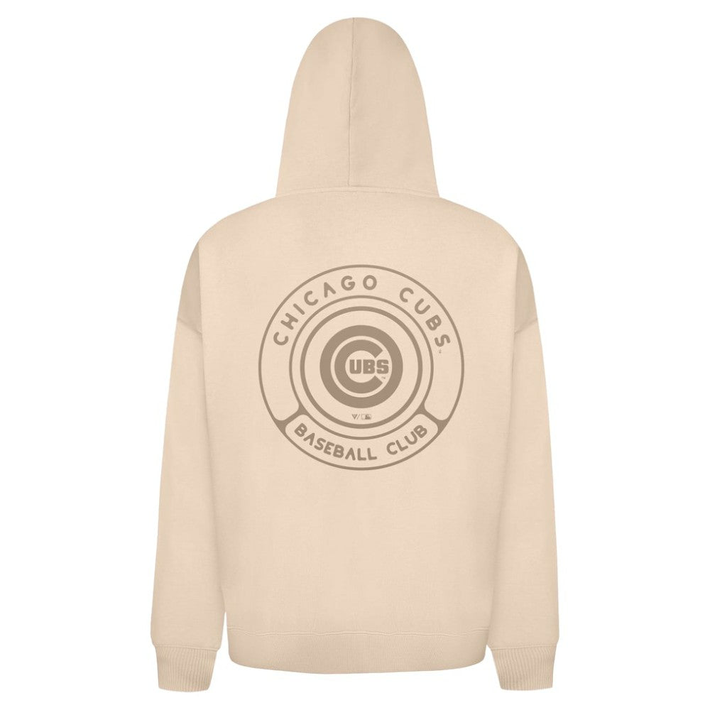 Chicago Cubs Levelwear Uphill Oversized Full-Zip Hoodie - Khaki