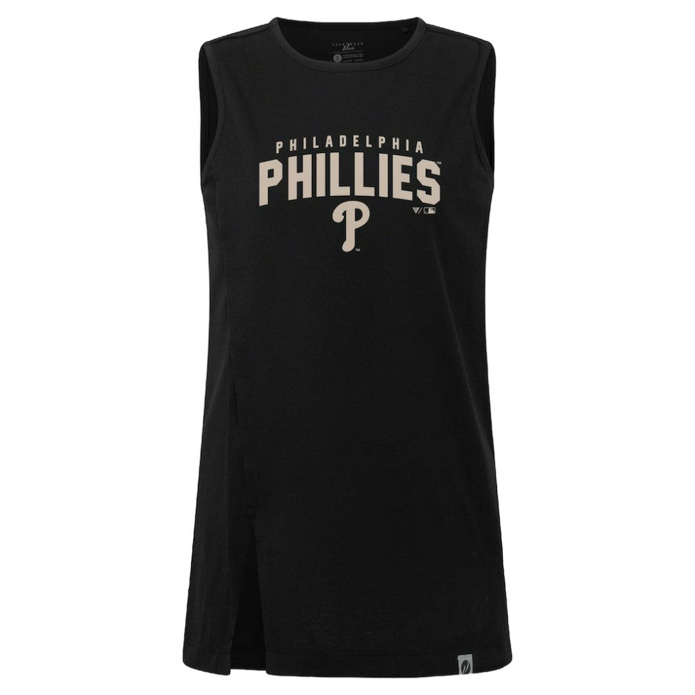 Philadelphia Phillies Levelwear Women's Influx Team Arch Tank Top - Black