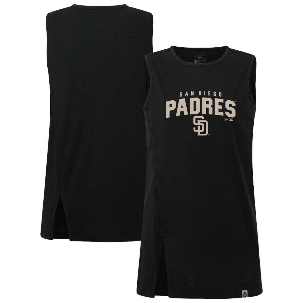 San Diego Padres Levelwear Women's Influx Team Arch Tank Top - Black