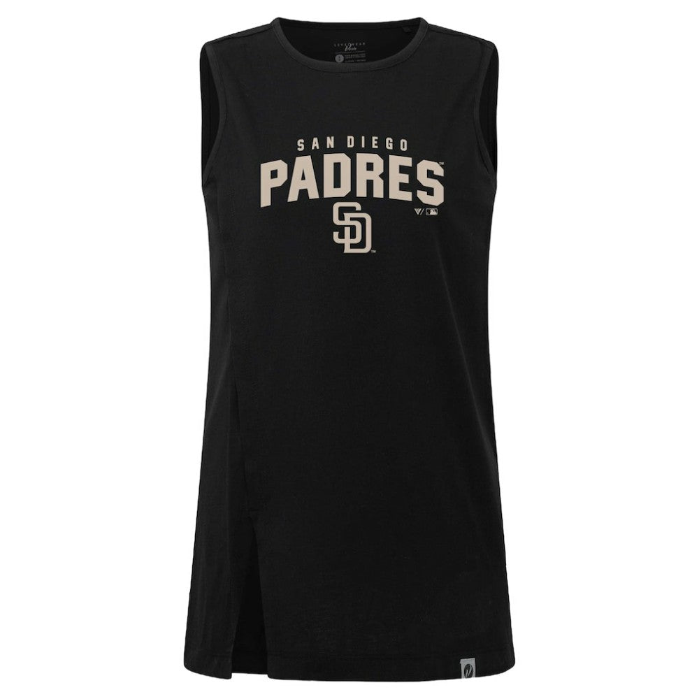 San Diego Padres Levelwear Women's Influx Team Arch Tank Top - Black