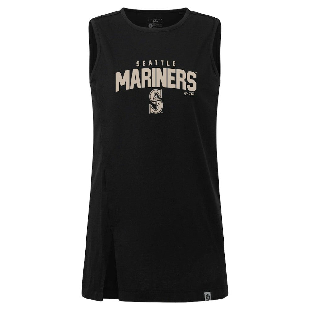 Seattle Mariners Levelwear Women's Influx Team Arch Tank Top - Black