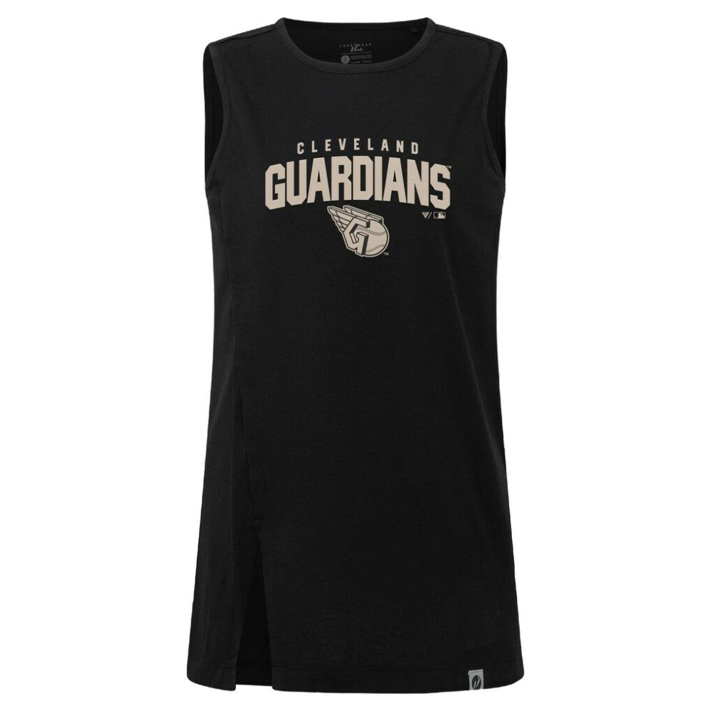 Cleveland Guardians Levelwear Women's Influx Team Arch Tank Top - Black