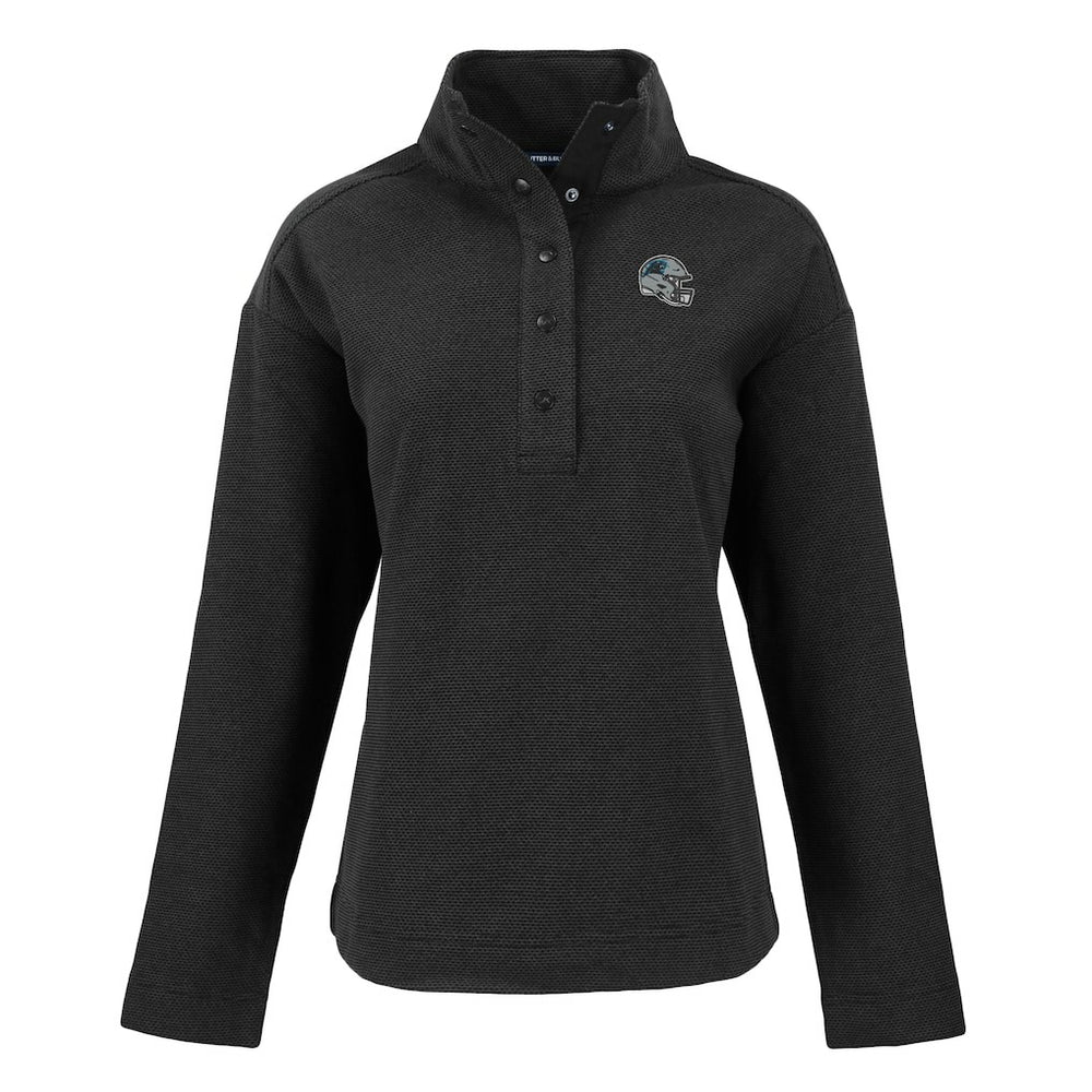 NFL Carolina Panthers Cutter & Buck Women's Hunts Point Eco Half-Snap Sweatshirt