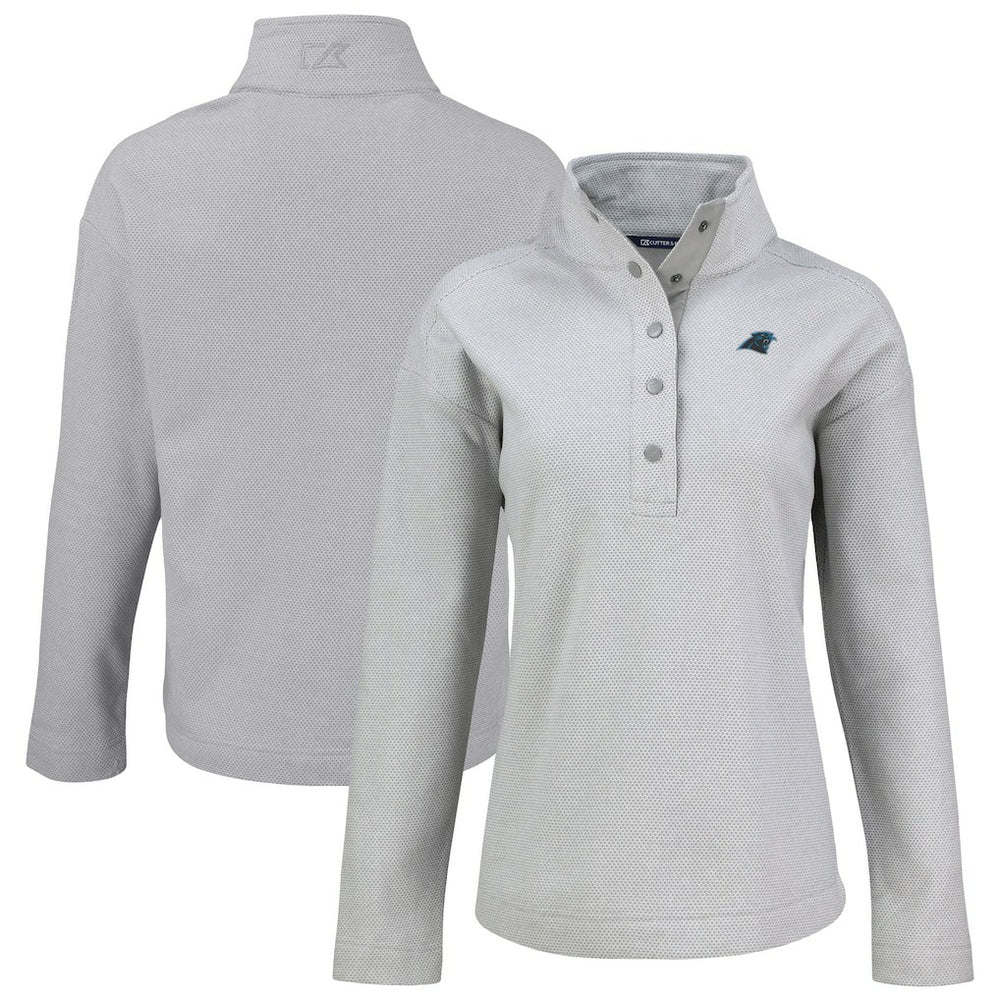 NFL Carolina Panthers Cutter & Buck Women's Hunts Point Eco Half-Snap Sweatshirt