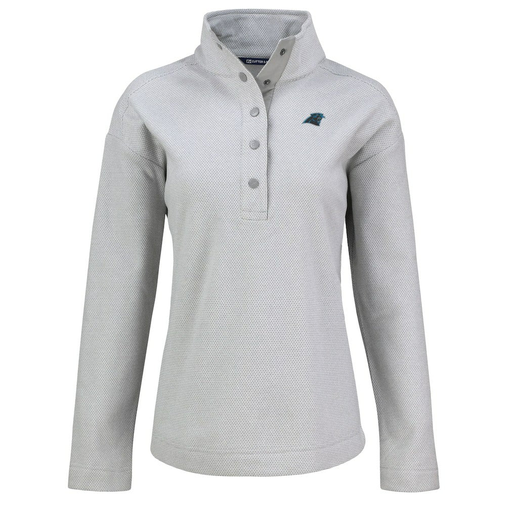NFL Carolina Panthers Cutter & Buck Women's Hunts Point Eco Half-Snap Sweatshirt