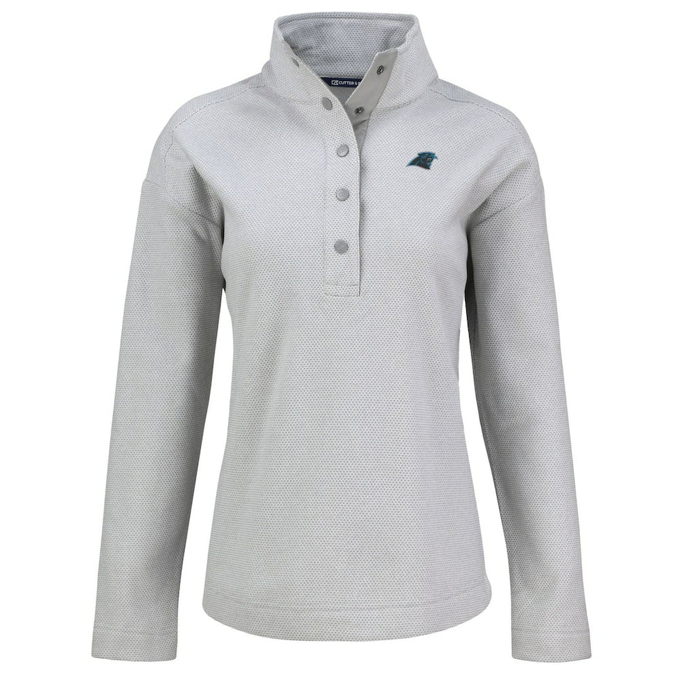 NFL Carolina Panthers Cutter & Buck Women's Hunts Point Eco Half-Snap Sweatshirt