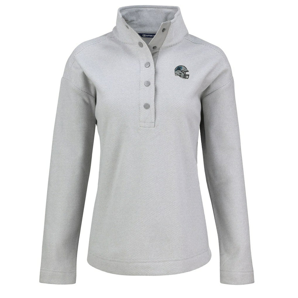 NFL Carolina Panthers Cutter & Buck Women's Hunts Point Eco Half-Snap Sweatshirt
