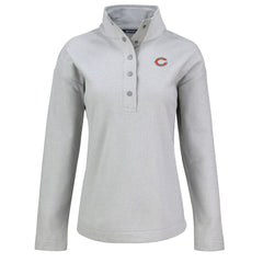 NFL Chicago Bears Cutter & Buck Women's Hunts Point Eco Half-Snap Sweatshirt