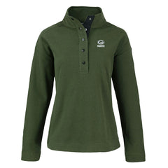 NFL Green Bay Packers Cutter & Buck Women's Hunts Point Eco Half-Snap Sweatshirt