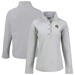 NFL Green Bay Packers Cutter & Buck Women's Hunts Point Eco Half-Snap Sweatshirt