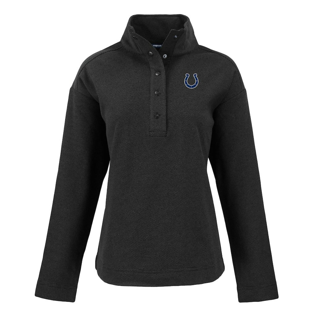 NFL Indianapolis Colts Cutter & Buck Women's Hunts Point Eco Half-Snap Sweatshirt
