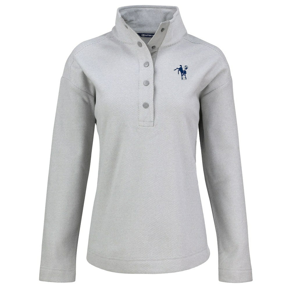 NFL Indianapolis Colts Cutter & Buck Women's Hunts Point Eco Half-Snap Sweatshirt