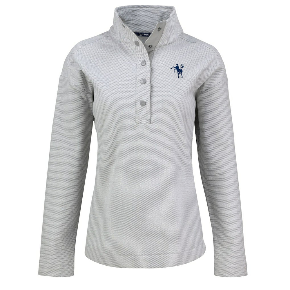 NFL Indianapolis Colts Cutter & Buck Women's Hunts Point Eco Half-Snap Sweatshirt