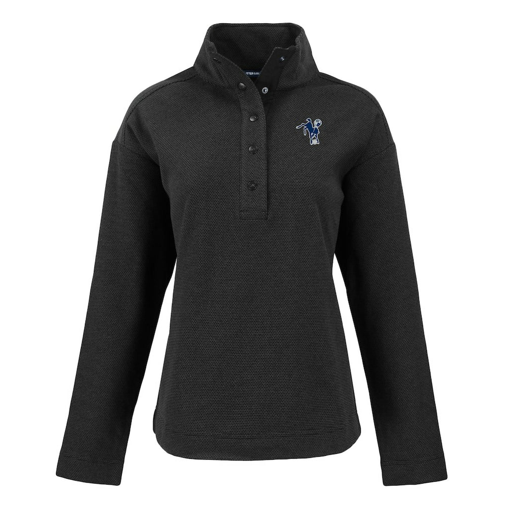 NFL Indianapolis Colts Cutter & Buck Women's Hunts Point Eco Half-Snap Sweatshirt