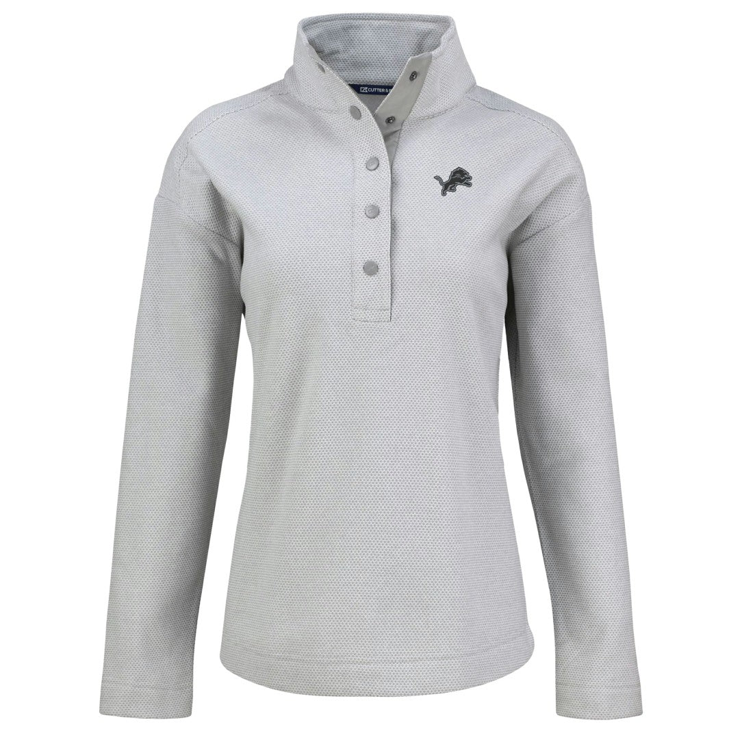 NFL Detroit Lions Cutter & Buck Women's Hunts Point Eco Half-Snap Sweatshirt