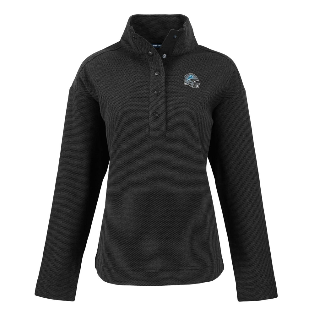 NFL Detroit Lions Cutter & Buck Women's Hunts Point Eco Half-Snap Sweatshirt